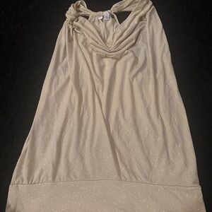 Sparkling Halter Neck top lemon yellow color